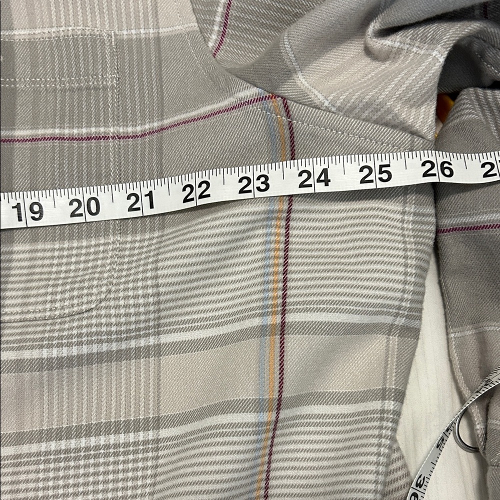 Tommy Bahama Canyon Beach Pebble Clay Plaid Flannel Shirt - Picture 8 of 11